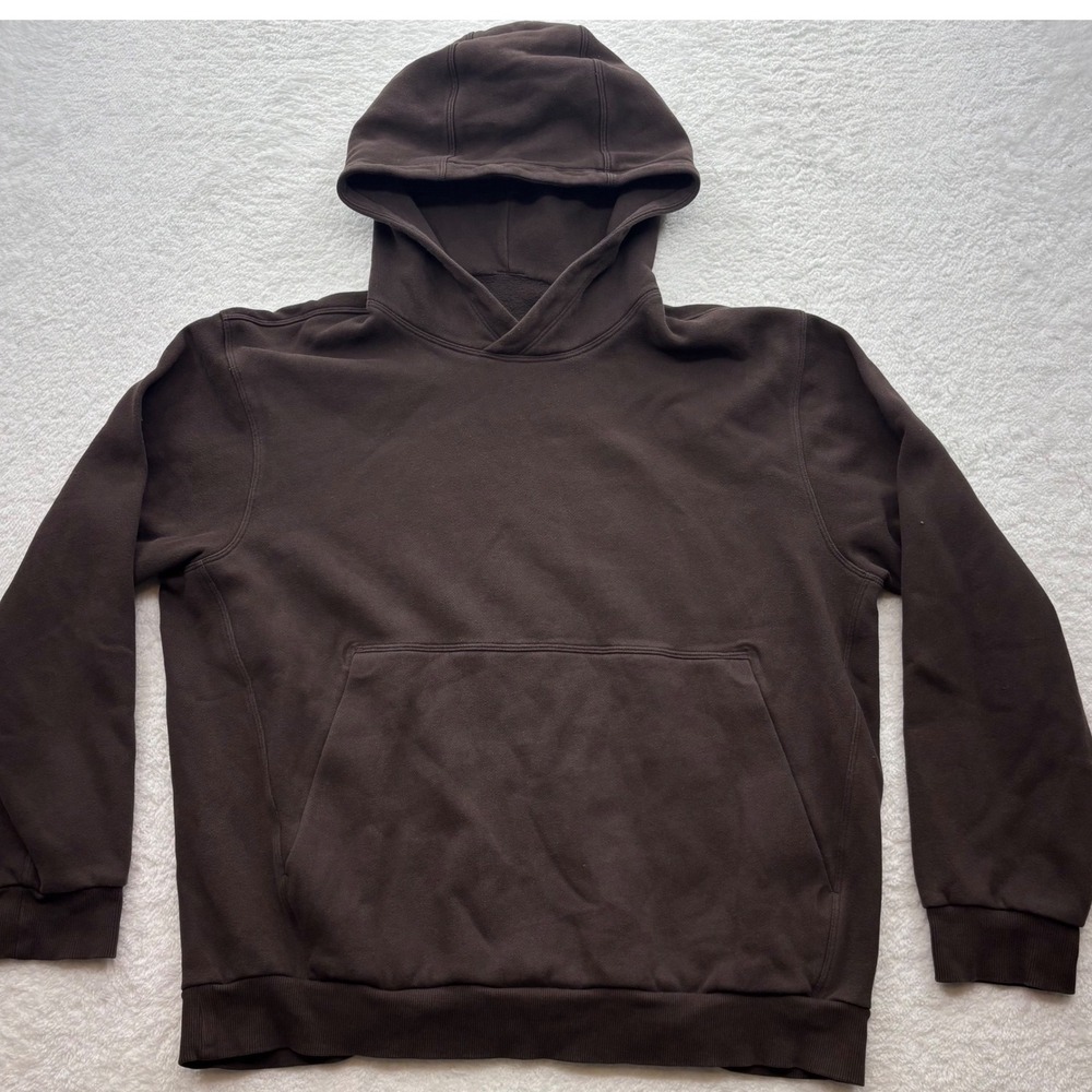 Lululemon City Sweat Pullover Hoodie Java Brown LM3FAES Mens Size Medium